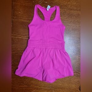Yogalicious Pink Romper with Racerback Size Kids 12